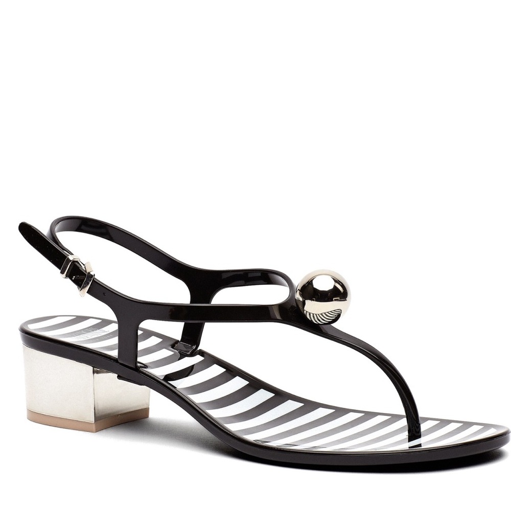 Ankle strap with silver ball hardware